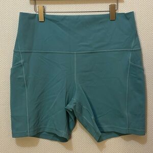 lululemon athletica Teal Biker Shorts size 12